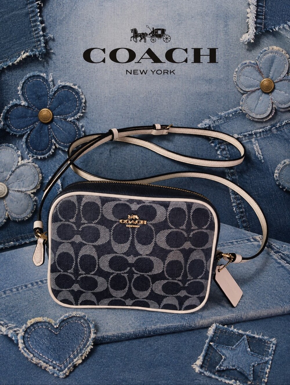 Coach Denim Mini Camera Bag